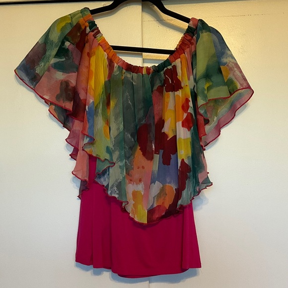 Desigual Off The Shoulder Abstract Print Blouse - Picture 4 of 4